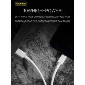 کابل تبدیل USB-C به لایتنینگ پاواریال مدل PA-X12 طول 1 متر